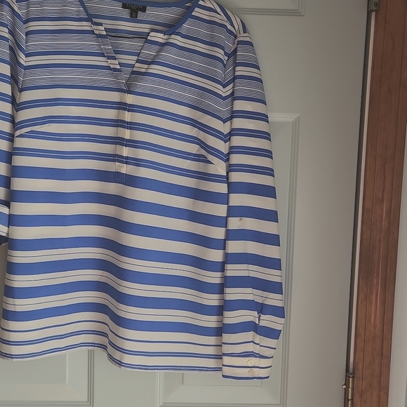 Talbots, MP, Sky Blue & White Stripe w Long or 3/4 Length Sleeve - Picture 5 of 7